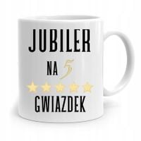 Dla Jubilera Kubek Na Prezent Na 5 Gwiazdek Z Nadrukiem Ze Zdjęciem