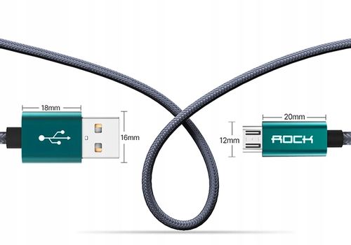 Kabel ROCK Micro USB Ładowarka NOKIA SAMSUNG SONY na Arena.pl