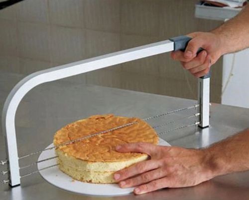 NÓŻ DO CIĘCIA TORTU CIASTA BISZKOPTU STRUNA 3 REGULOWANE OSTRZA na Arena.pl