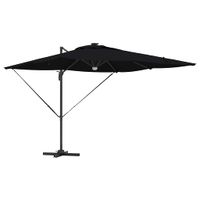 Parasol Roma Czarny 286 x 285 x 270 cm Aluminium i Poliester