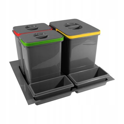 Kosz do segregacji MULTINO do szafki 60cm, 3 pojemniki na Arena.pl