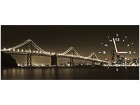 100X40CM ZEGAR MOST NOCĄ TANEL TEEMUSK OBRAZ