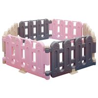 ogrodzenie modułowe dla dzieci Spring szaro - różowy