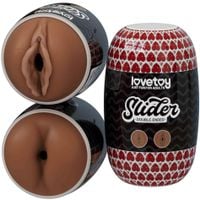 masturbator dwustronny lovetoy anus i pochwa brązowy tpe