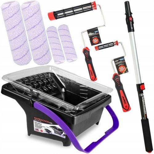 ZESTAW BLUE DOLPHIN 330 4x Wałek Wiadro Barracuda 2x Wkład 2x Uchwyt Kij na Arena.pl