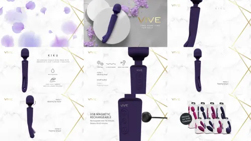 vive kiku - wielofunkcyjna rożdżka dwustronna z systemem wibrującym na Arena.pl