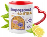 40 Urodziny Czerwony Z Uszkiem W Kształcie Serca Na Prezent