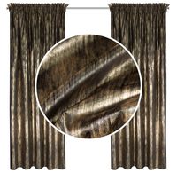 ZASŁONA GOTOWA EMILA NA TAŚMIE 140 X 270 CM CZARNY+ZŁOTY