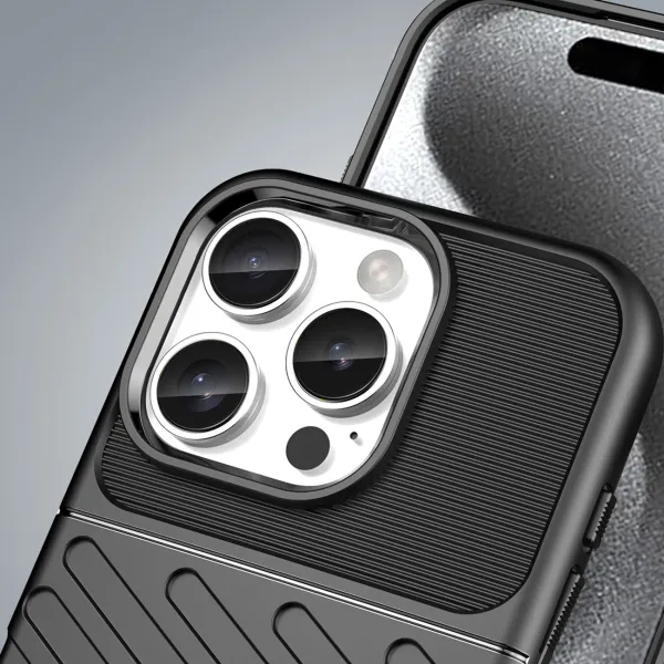 etui silikonowe thunder case do iphone 16 pro - czarne zdjęcie 6