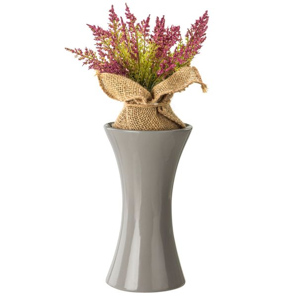 Wazon Ceramiczny Klepsydra  Szary flakon zdjęcie 7