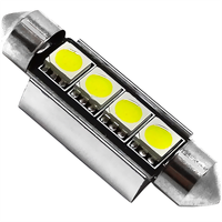 Żarówki diodowe 12V RURKA 39mm 4 LED SMD CANBUS rurki białe C5W
