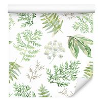 Tapeta rośliny polne liście kwiaty do jadalni