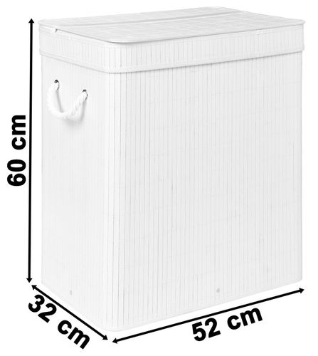 KOSZ BAMBUSOWY NA PRANIE BIELIZNĘ DWUKOMOROWY POJEMNIK ORGANIZER 100L na Arena.pl