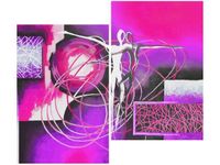 80X70CM TAŃCZĄCE POSTACIE FIOLECIE DUO OBRAZ