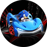 Opłatek na tort Sonic Szybki Błyskawica Postać Bajkowa Urodziny