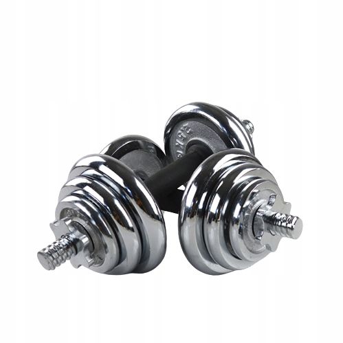 Hantle żeliwne 2x10kg WALIZKA regulowane chromowane zestaw talerze gryfy na Arena.pl