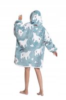CIEPŁA BLUZA KOC KOCOBLUZA OVERSIZE FUTRZAK 2W1