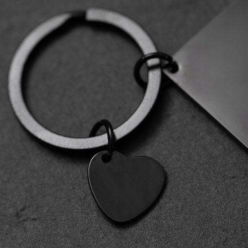 Brelok do kluczy z grawerem PREZENT na WALENTYNKI stal 316L czarny BLINGART na Arena.pl