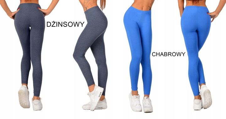 LEGGINSY bawełniane na gumce getry fitness M/38 zdjęcie 13
