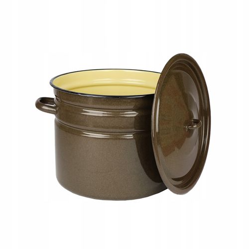 GARNEK EMALIOWANY POWDILAK 20 L Z POKRYWKĄ DO GOTOWANIA POTRAW PRZETWORÓW na Arena.pl