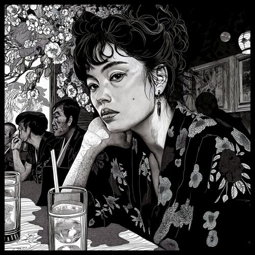 Plakat 80x80cm Czarne Kimono na Arena.pl