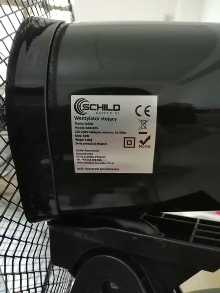 LCD WIATRAK PODŁOGOWY WENTYLATOR STOJĄCY PILOT XXL SOLIDNY I MOCNY SCHILD zdjęcie 11