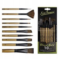 PĘDZLE MALARSKIE PROFESJONALNE ARTYSTYCZNE PRECYZYJNE ZESTAW PĘDZLI 10szt