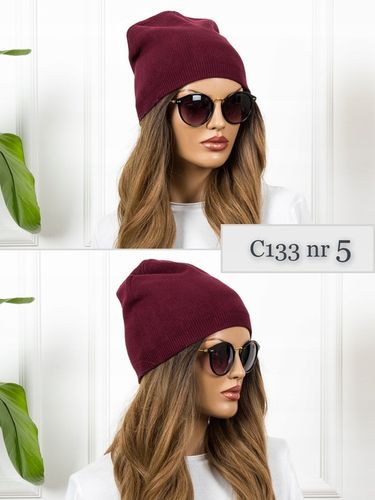 CZAPKA DAMSKA CIEPŁA wygodna Zimowa Beanie MODNA Wywijana brązowa KOLORY na Arena.pl