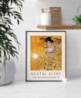 Plakat 50x40 Gustaw Klimt portret kobieta w złocie reprodukcja BOHO 20 WZOR
