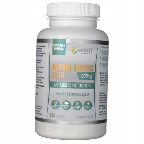 WISH KWAS ALFA LIPONOWY ALA 600 MG - 120 KAPSUŁEK na Arena.pl