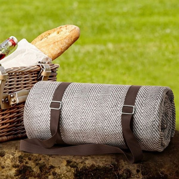 Koc Narzuta Piknik 4 130x150cm Brązowy zdjęcie 2
