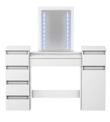 TOALETKA MEGAN 2 BIAŁA lustro LED na Arena.pl