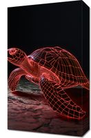 Obraz 30x50cm Neonowy Żółw