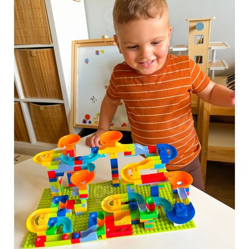 WOOPIE Tor Kulkowy Kulodrom Zjeżdżalnia dla Kulek Konstrukcja 340 el. na Arena.pl