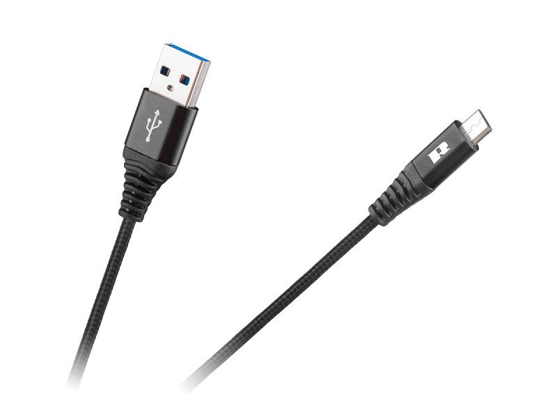 KABEL USB - USB MICRO 1M CZARNY - SS43792-USB zdjęcie 1