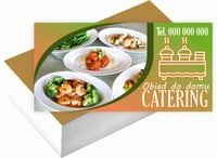 Wizytówki firmowe reklamowe 200 szt dużo wzorów CATERING OBIAD DO DOMU