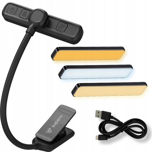 Lampka do czytania książek bezprzewodowa z 24 LED, obracana elastyczna na Arena.pl