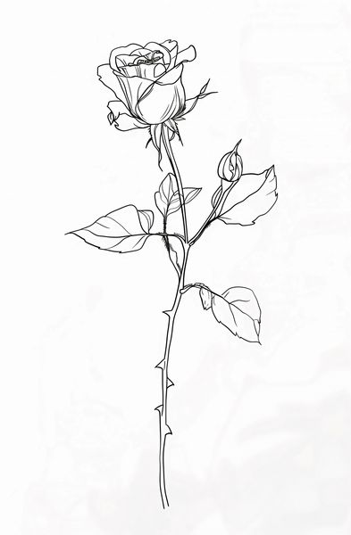 Plakat 56,6x86,4cm Kontur Róży zdjęcie 1