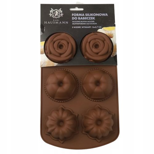 FORMA SILIKONOWA DO MUFFINEK MASY CUKIERNICZEJ CIASTA CZEKOLADY PRALIN na Arena.pl