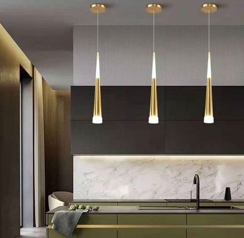 Lampa stożek LED klosz wisząca sufitowa AT50-1SL-Gold na Arena.pl