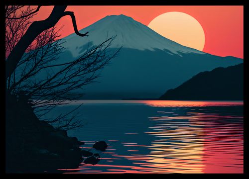 Plakat 42x29,7cm Góra Wieczorem na Arena.pl