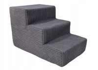 SCHODY SCHODKI DLA PSA RAMPA PODEST 3 STOPNIE 30cm. - GRAFIT