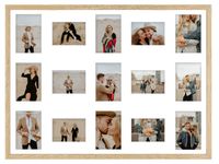 Ramka na 15 zdjęć Hekla 60x80x15 MDF galeria sonoma jasna 1szt.