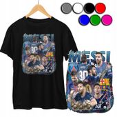 KOSZULKA DZIECIĘCA T-SHIRT Z NADRUKIEM - LIONEL MESSI PIŁKA - XS 110-116