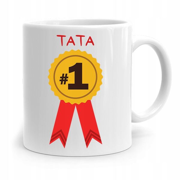 Kubek Na Dzień Ojca Dla Taty Tata #1 Prezent Z Nadrukiem Ze Zdjęciem zdjęcie 1