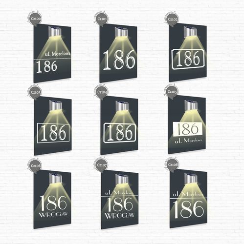 antracyt TABLICZKA lampka solarna ADRESOWA strzałka aluminiowa dibond 40x30 na Arena.pl