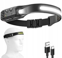 LATARKA CZOŁOWA LED XPE COB CZOŁÓWKA CZUJNIK RUCHU