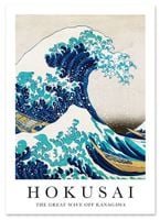 Plakat cyfrowy do wydruku Hokusai fala