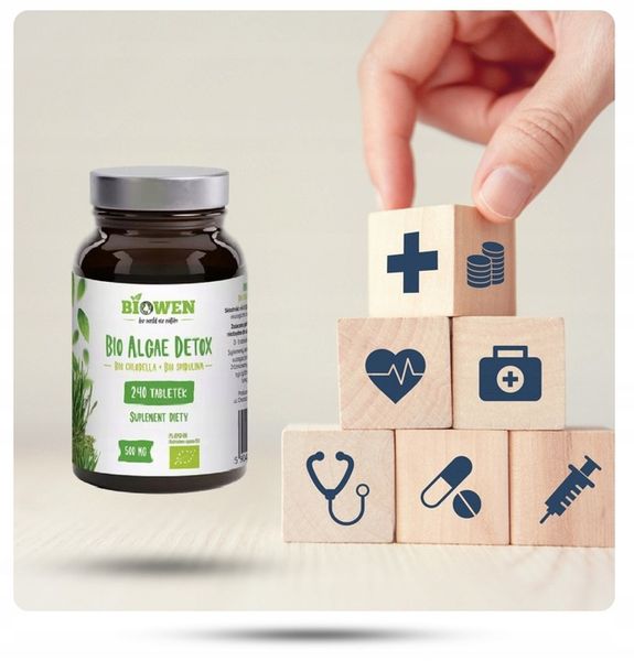 BIO ALGAE DETOX CHLORELLA+SPIRULINA 500MG 240 SZT zdjęcie 5