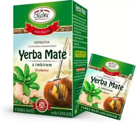 MALWA HERBATA YERBA MATE 20TB IMBIR zdjęcie 1